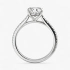 The Signature Cathedral Pavé Engagement Ring | Cushion