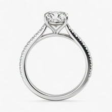 The Signature Cathedral Pavé Engagement Ring | Cushion