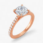 The Signature Cathedral Pavé Engagement Ring | Cushion