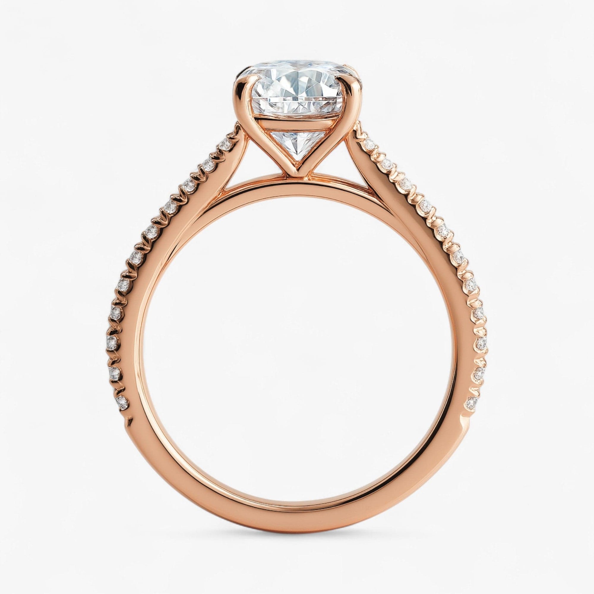 The Signature Cathedral Pavé Engagement Ring | Cushion