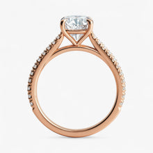 The Signature Cathedral Pavé Engagement Ring | Cushion