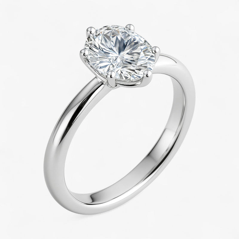 The Signature Solitaire Engagement Ring | Oval