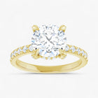 The Signature Pavé Hidden Halo Engagement Ring | Round