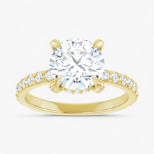 The Signature Pavé Hidden Halo Engagement Ring | Round