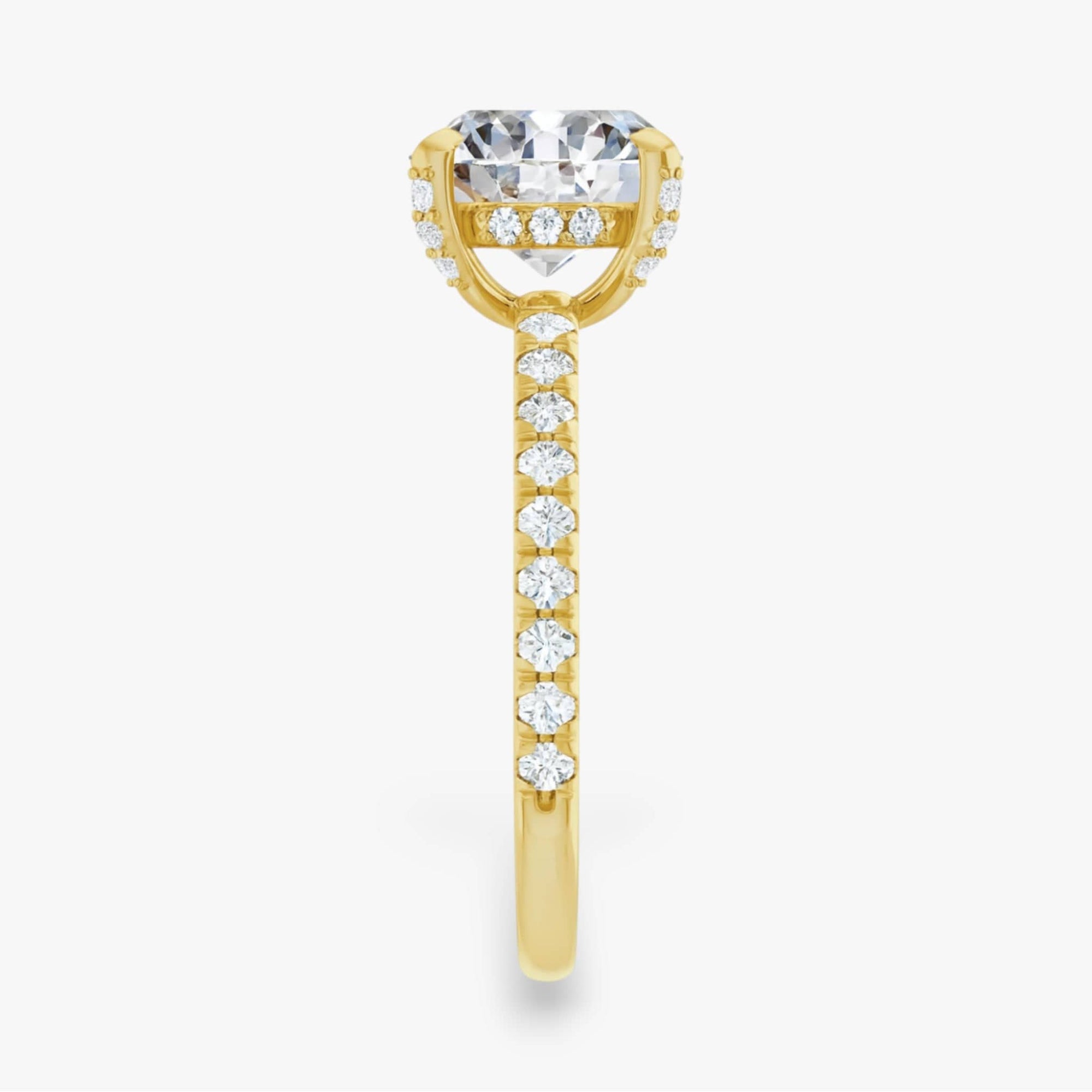 The Signature Pavé Hidden Halo Engagement Ring | Round