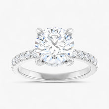 The Signature Pavé Hidden Halo Engagement Ring | Round