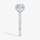 The Signature Pavé Hidden Halo Engagement Ring | Round