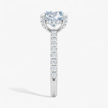 The Signature Pavé Hidden Halo Engagement Ring | Round