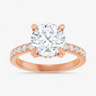 The Signature Pavé Hidden Halo Engagement Ring | Round