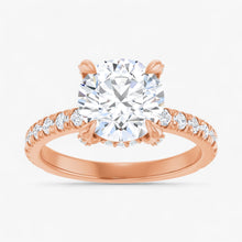 The Signature Pavé Hidden Halo Engagement Ring | Round