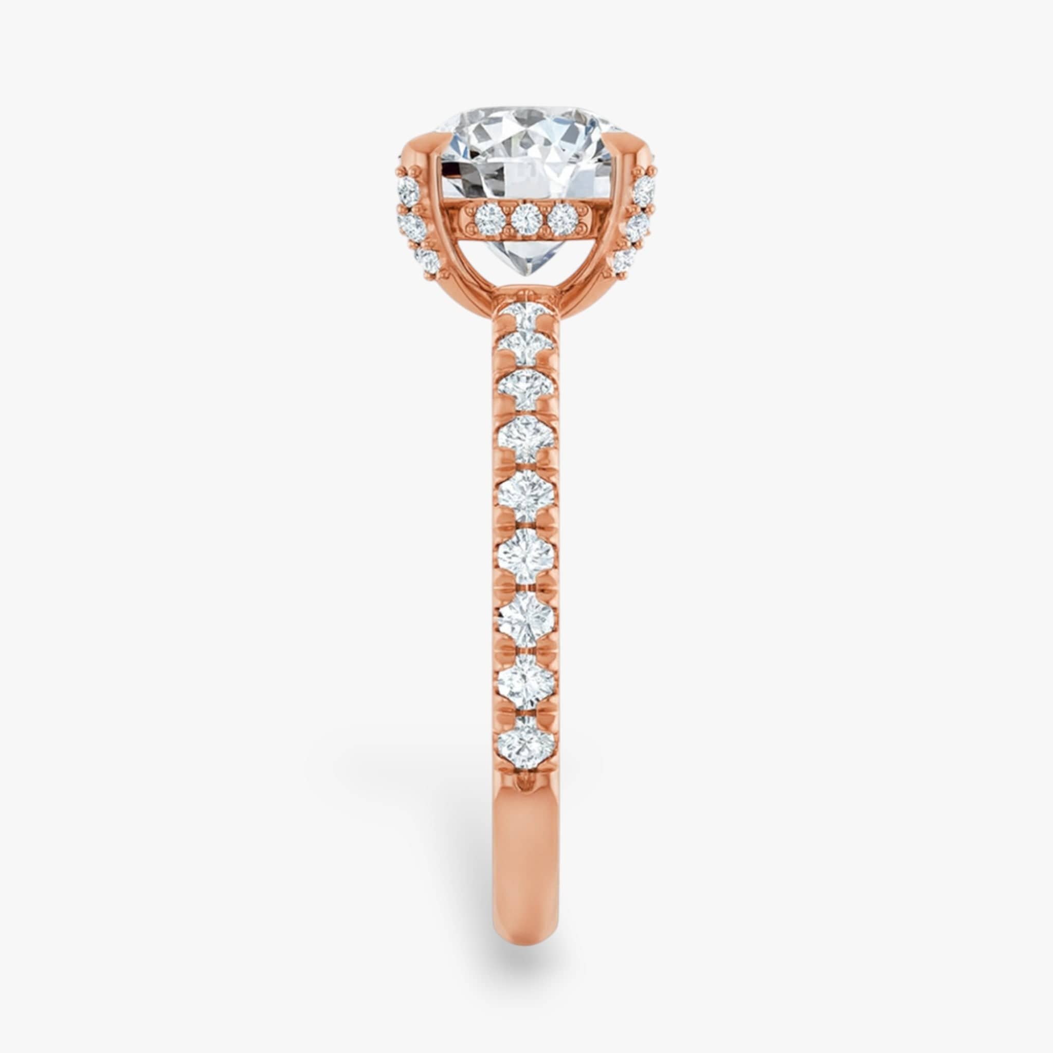 The Signature Pavé Hidden Halo Engagement Ring | Round