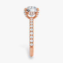The Signature Pavé Hidden Halo Engagement Ring | Round