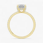 The Signature Pavé Hidden Halo Engagement Ring | Emerald