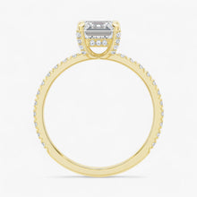 The Signature Pavé Hidden Halo Engagement Ring | Emerald