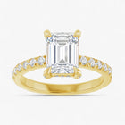 The Signature Pavé Hidden Halo Engagement Ring | Emerald