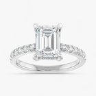 The Signature Pavé Hidden Halo Engagement Ring | Emerald
