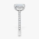 The Signature Pavé Hidden Halo Engagement Ring | Emerald