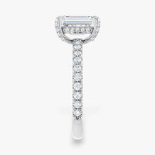 The Signature Pavé Hidden Halo Engagement Ring | Emerald