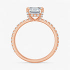The Signature Pavé Hidden Halo Engagement Ring | Emerald