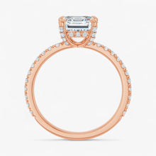 The Signature Pavé Hidden Halo Engagement Ring | Emerald