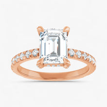 The Signature Pavé Hidden Halo Engagement Ring | Emerald