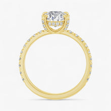 The Signature Pavé Hidden Halo Engagement Ring | Oval