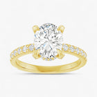 The Signature Pavé Hidden Halo Engagement Ring | Oval
