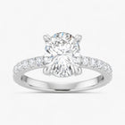 The Signature Pavé Hidden Halo Engagement Ring | Oval