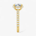 The Signature Pavé Hidden Halo Engagement Ring | Oval