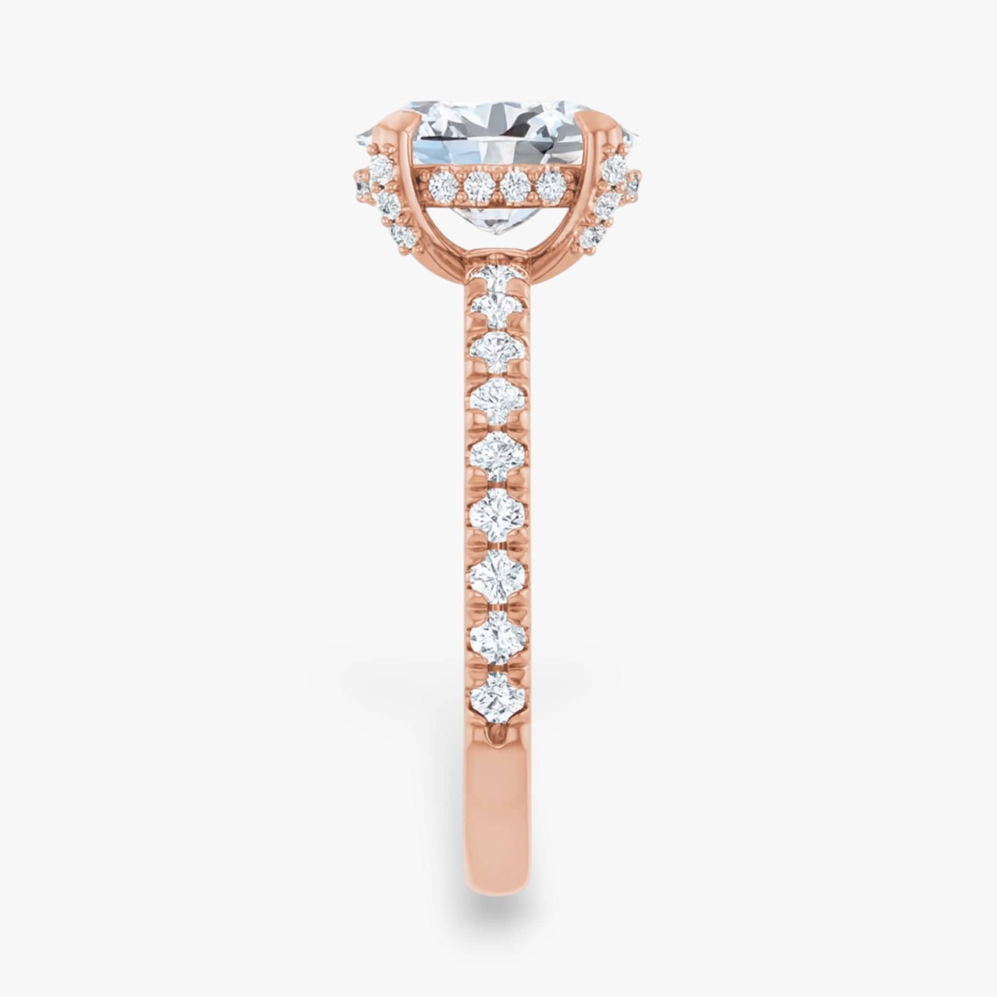 The Signature Pavé Hidden Halo Engagement Ring | Oval
