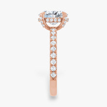 The Signature Pavé Hidden Halo Engagement Ring | Oval