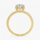 The Signature Pavé Hidden Halo Engagement Ring | Pear