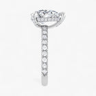 The Signature Pavé Hidden Halo Engagement Ring | Pear