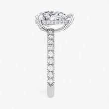 The Signature Pavé Hidden Halo Engagement Ring | Pear