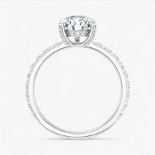 The Signature Pavé Hidden Halo Engagement Ring | Pear