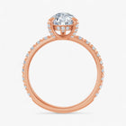 The Signature Pavé Hidden Halo Engagement Ring | Pear