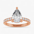 The Signature Pavé Hidden Halo Engagement Ring | Pear