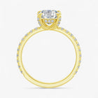 The Signature Pavé Hidden Halo Engagement Ring | Cushion