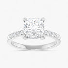The Signature Pavé Hidden Halo Engagement Ring | Cushion