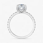 The Signature Pavé Hidden Halo Engagement Ring | Cushion