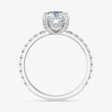 The Signature Pavé Hidden Halo Engagement Ring | Cushion