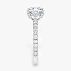 The Signature Pavé Hidden Halo Engagement Ring | Cushion