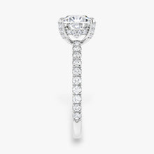 The Signature Pavé Hidden Halo Engagement Ring | Cushion