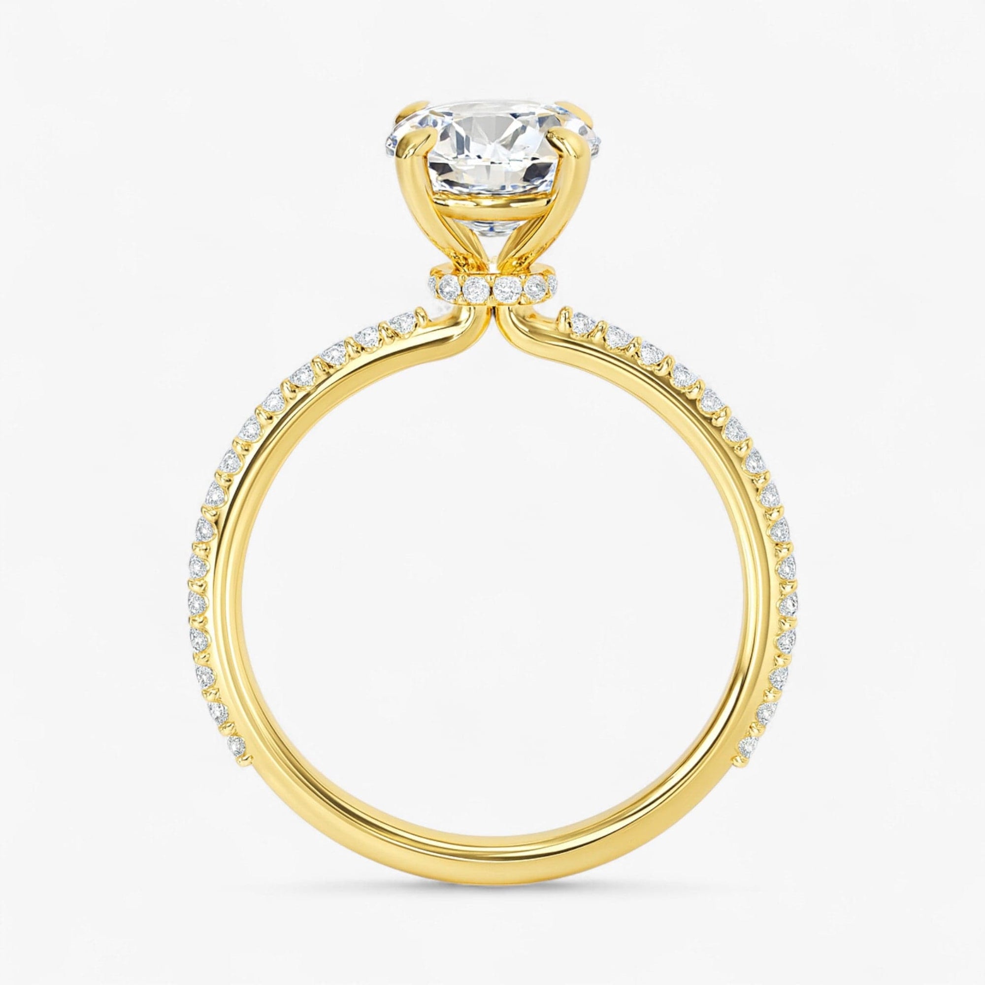 The Iconic Secret Halo Pavé Engagement Ring | Round