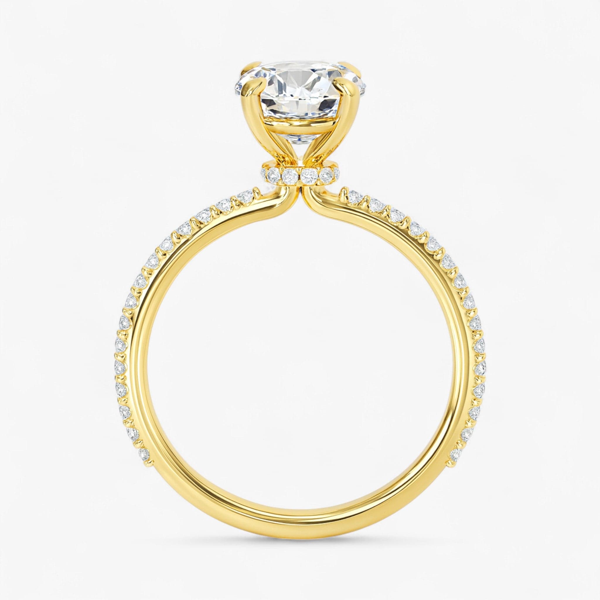 The Iconic Secret Halo Pavé Engagement Ring | Round