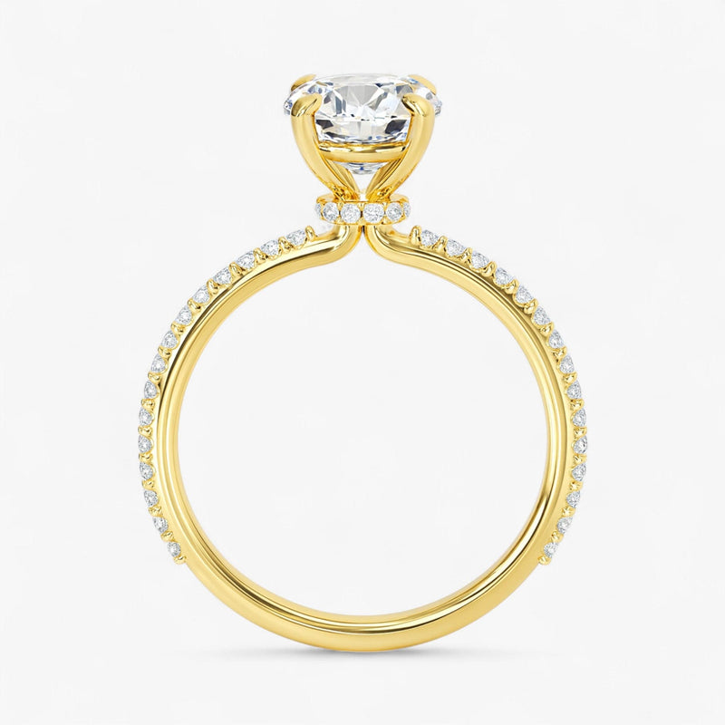 The Iconic Secret Halo Pavé Engagement Ring | Round