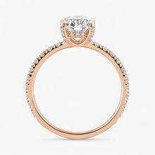 The Signature Pavé Hidden Halo Engagement Ring | Cushion