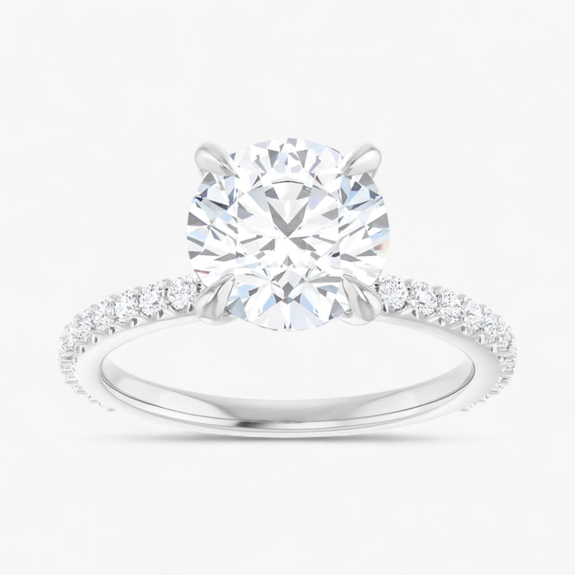 The Iconic Secret Halo Pavé Engagement Ring | Round