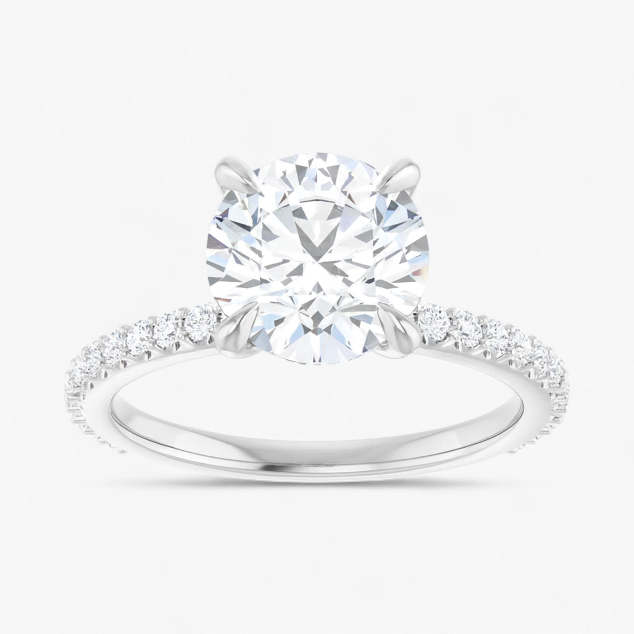 The Iconic Secret Halo Pavé Engagement Ring | Round