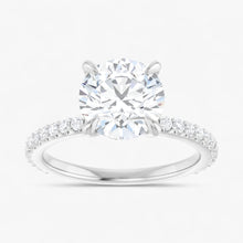 The Iconic Secret Halo Pavé Engagement Ring | Round